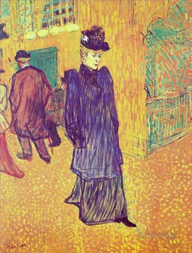  Rouge Arte - Jane Avril saliendo del Moulin Rouge 1893 Toulouse Lautrec Henri de
